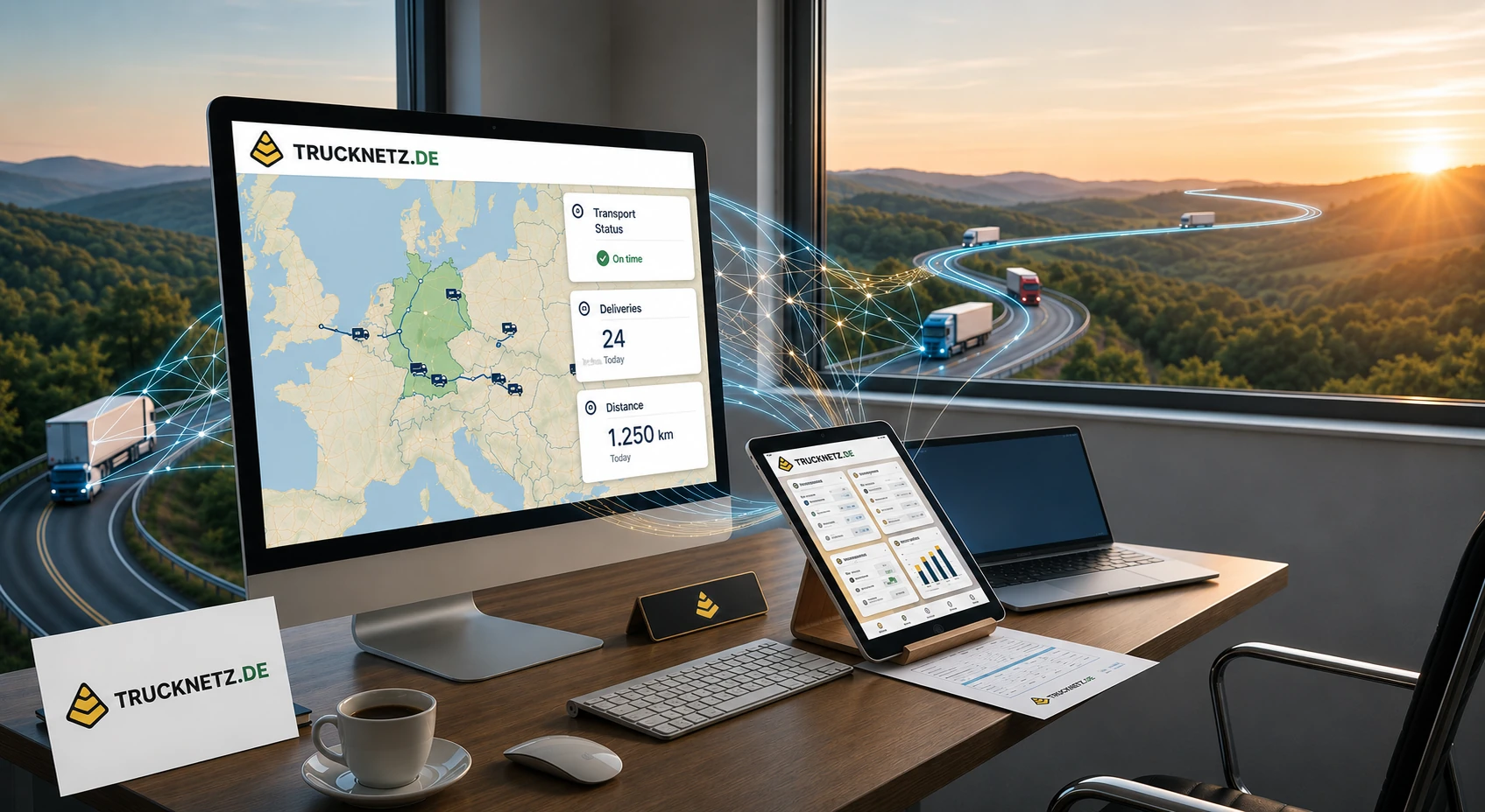 TruckNetz.DE – tableau de bord numérique pour la logistique poids lourd et le suivi en temps réel